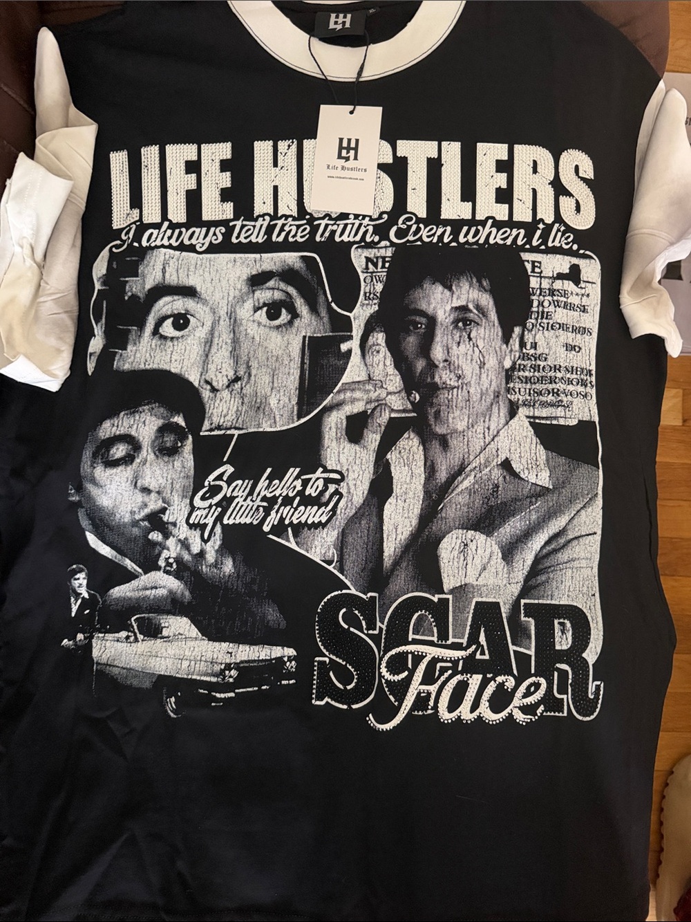 Life Hustlers Distressed ScarFace “The 🌎 is yours” T-Shirt
